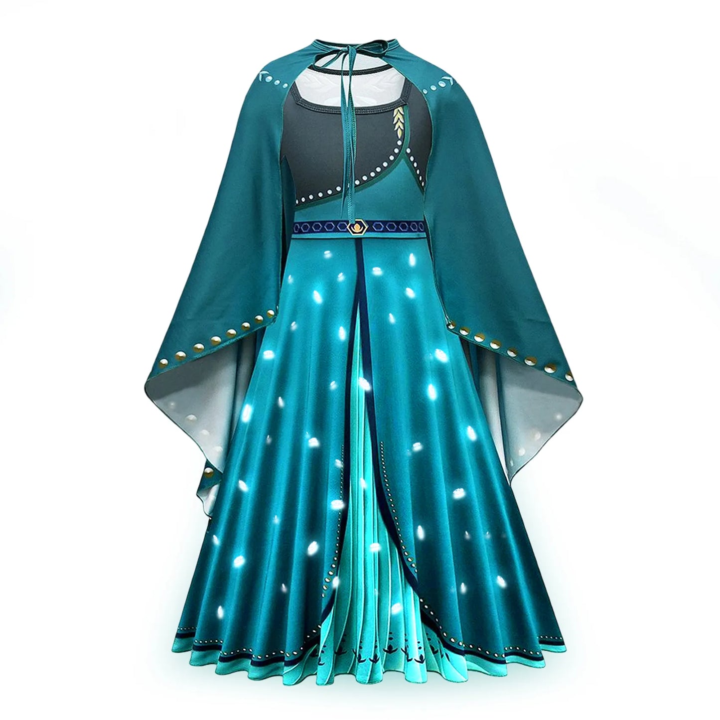 Girls LED Lights Frozen Elsa Anna Princess Ariel Dress Encanto Mirabel Halloween Luminous Prom Evening Party