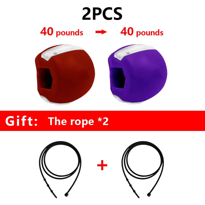 Face lift Food-grade Silica Gel Jaw Muscle Training  Exercise Line Fitness Ball Neck Face Toning