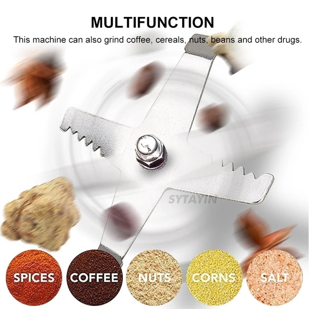 High Power Electric Coffee Cereal Nuts Beans Spices Grains Grinder Machine