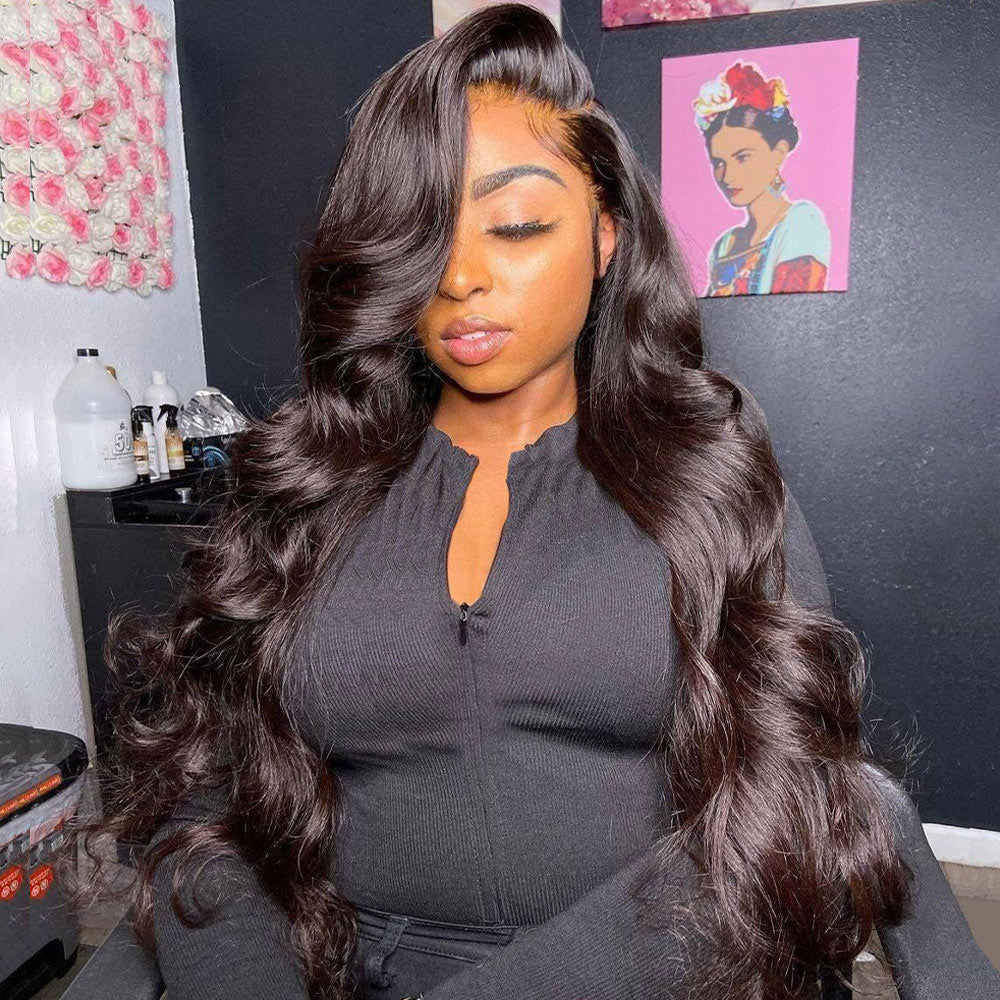 Highlight Brazilian Human Hair 30 Inch 40 Inch 13x4 Body Wave Honey Blonde Lace Frontal Wigs