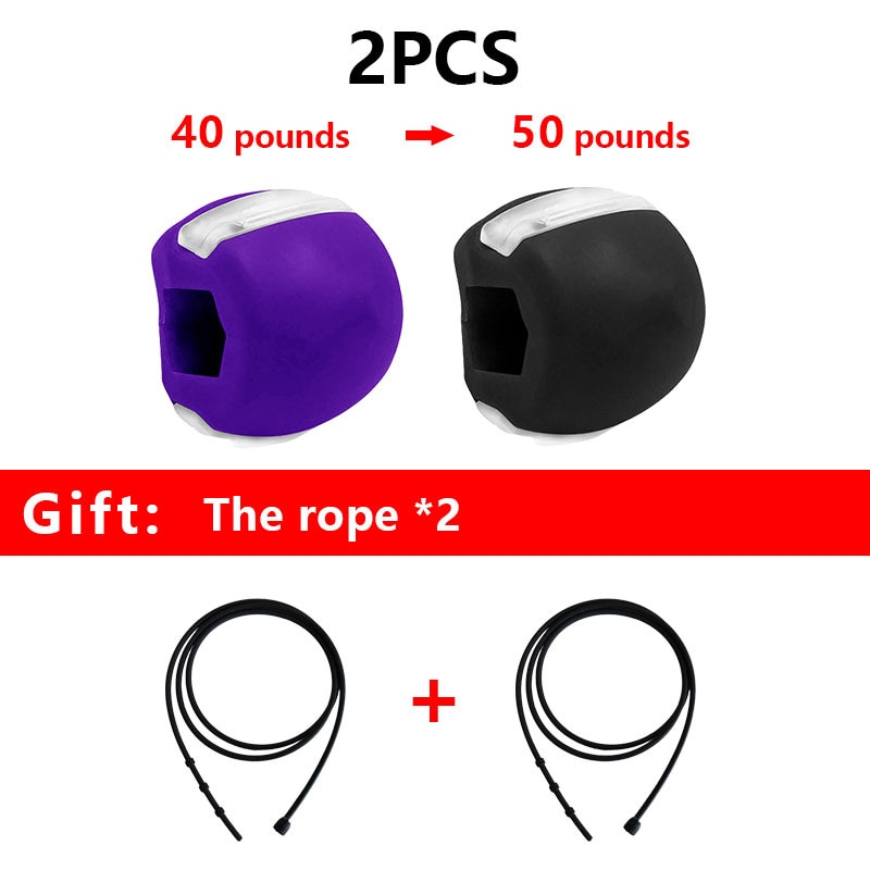 Face lift Food-grade Silica Gel Jaw Muscle Training  Exercise Line Fitness Ball Neck Face Toning