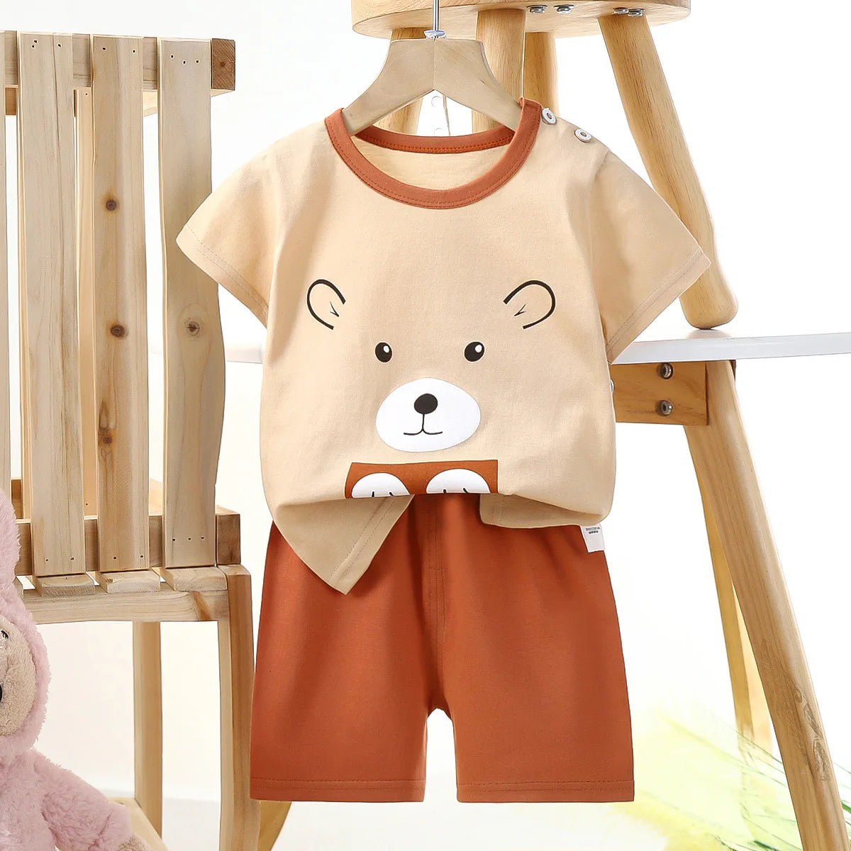 T-shirt + pants 2pcs Boys Girls Baby Toddler Clothing Set Newborn Baby Suit