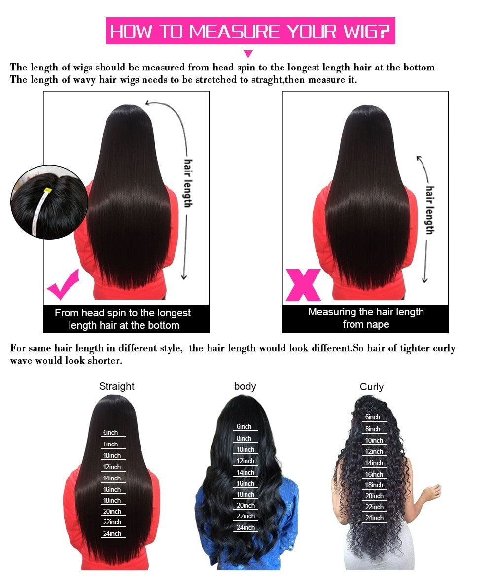 100% Human Hair Deep Wave Closure 180 Lace 4x4 Front Pre Plucked Remy Wig