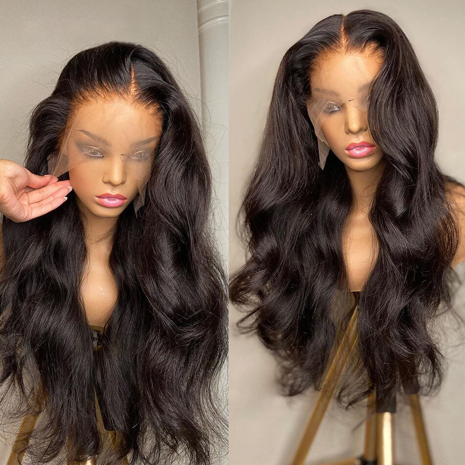 Body Wave Lace Front Wig Human Hair Wigs Burgundy Hd Transparent Frontal Bob Pre Plucked Brazilian Natural Black & 99j Lace Front Wig