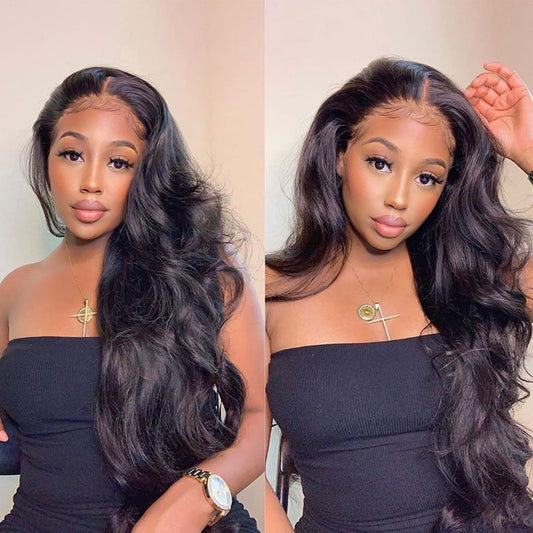 Body Wave Lace Front Wig Human Hair Wigs Burgundy Hd Transparent Frontal Bob Pre Plucked Brazilian Natural Black & 99j Lace Front Wig