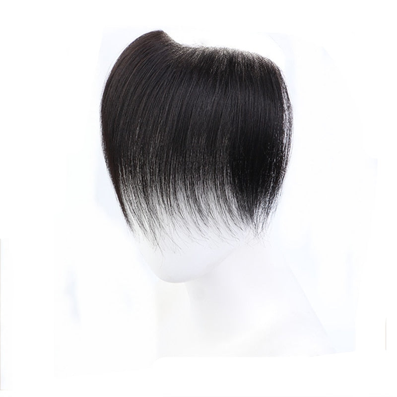 Frontal Hairpiece Extension Hairline Loss Straight Natural Brazilian Black Human Hair Tape in Toupee Replacement System