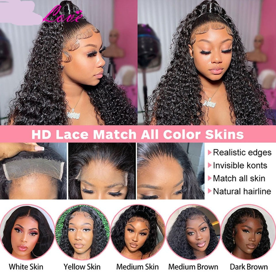 Human Hair  Free Part Lace Front Wigs 13x6/13x4 Pre-plucked 360 lace Frontal Wig Brazilian 5x5 HD Lace Closure Wig