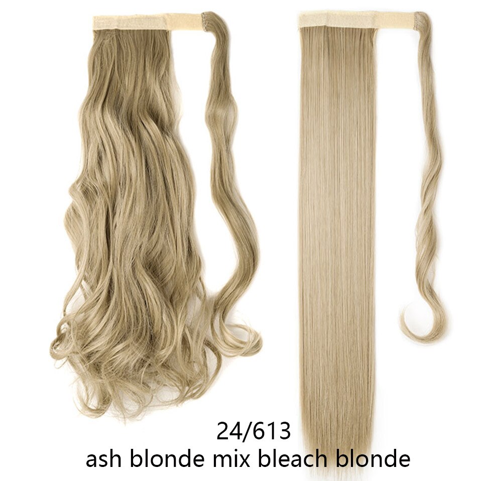 Straight / Wavy Wrap Around Ponytail Clip in Hair Extensions Natural Hairpiece Headwear Synthetic Hair 17''/ 23'' Long