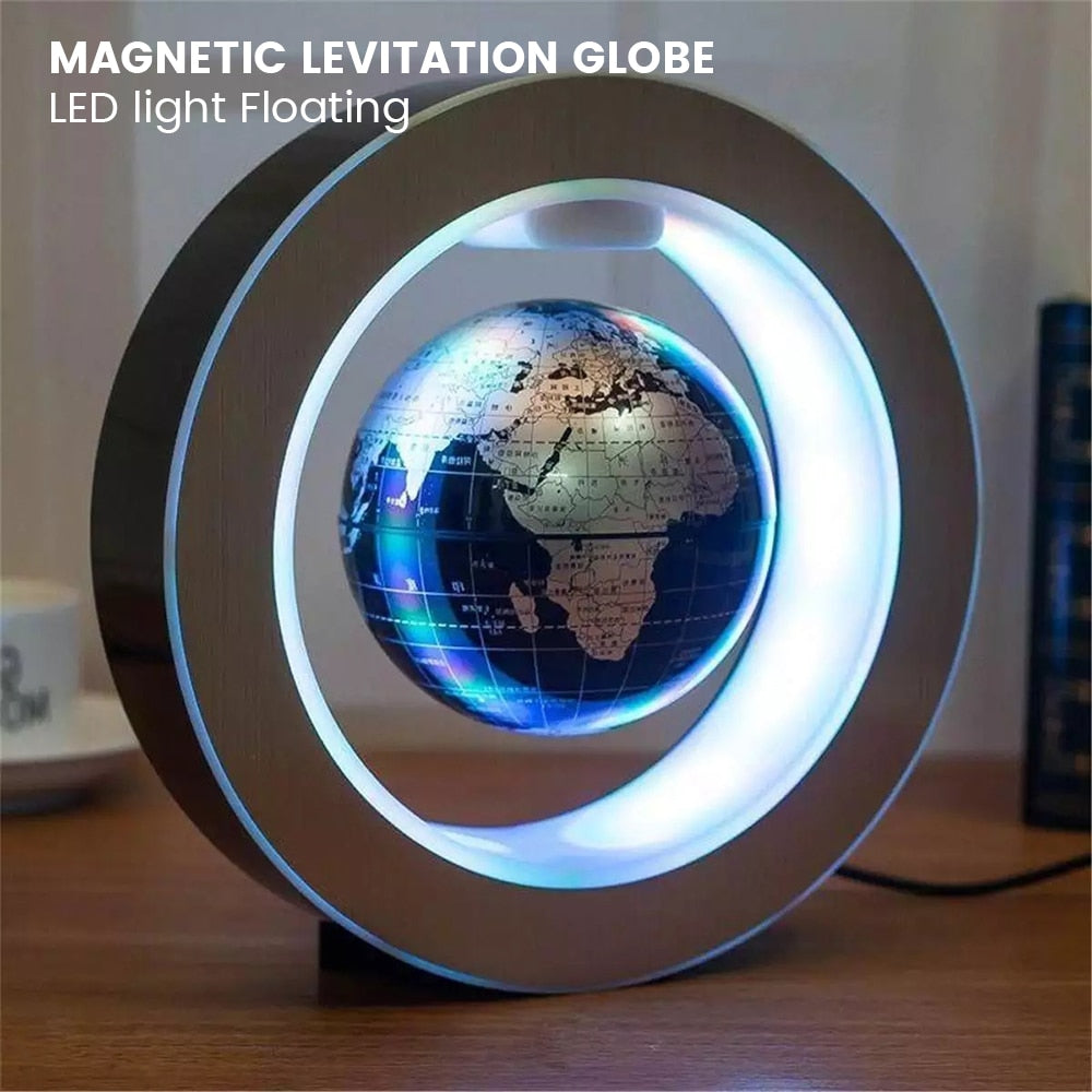 Feel good Levitating Lamp Magnetic Levitation Globe LED World Map Rotating Globe Lights Bedside Lights Home Novelty Floating Lamp Gifts