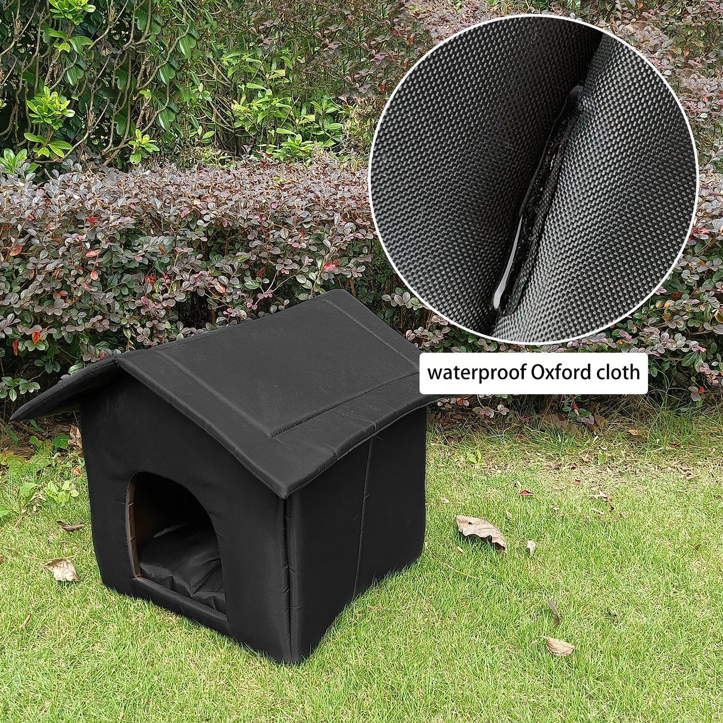 Foldable Waterproof Cat Dog House Kennel For Kitten Puppy Small Dogs Outdoor Rest Bed With Inner Pad