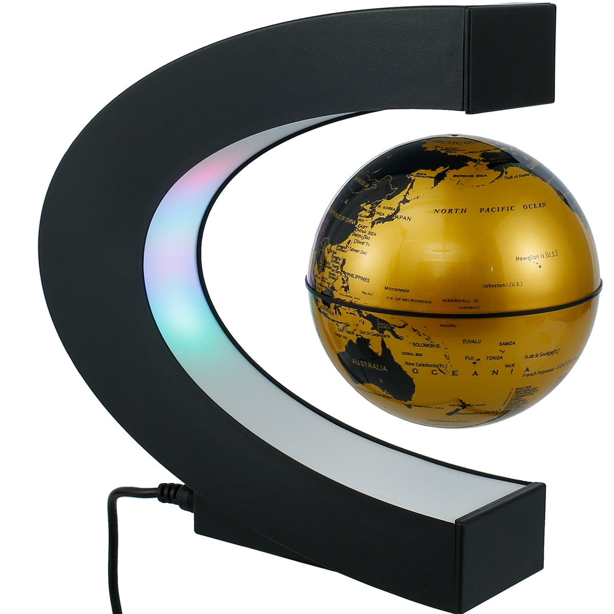 Feel good Levitating Lamp Magnetic Levitation Globe LED World Map Rotating Globe Lights Bedside Lights Home Novelty Floating Lamp Gifts