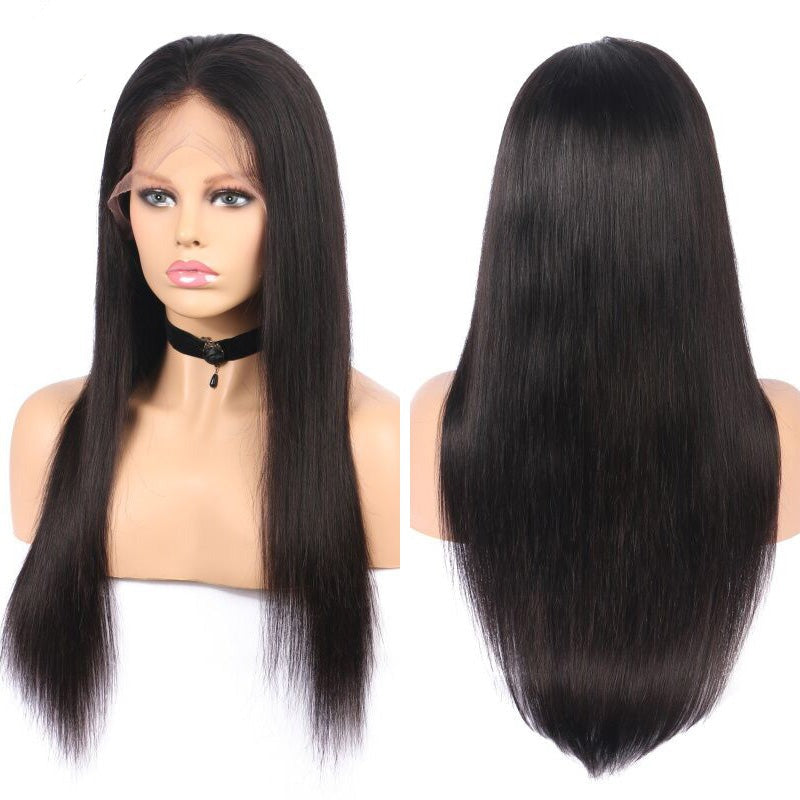 GLUELESS Pre Plucked Full Lace Human Hair Full Lace Wig 13x6 Lace Straight Wigs Remy