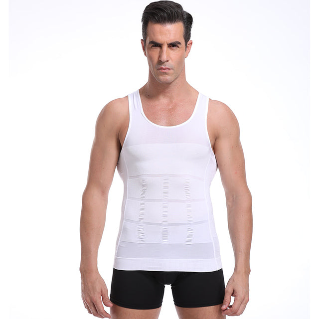 Mens Slimming Vest Body Shaper Corrective Abdomen Posture Belly Control Compression Shirt Vest Underwear Corset