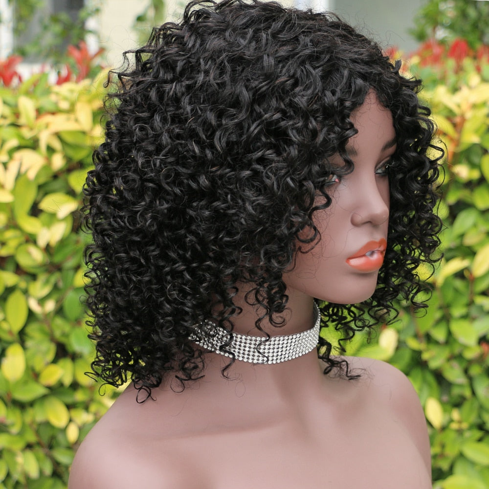 Brazilian Remy Human Hair Short Fantasy Curl Short Pixie Cut Wig