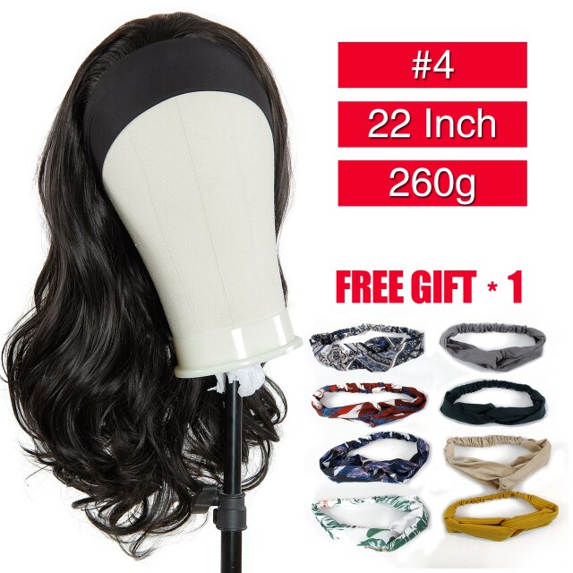 Synthetic Wavy Headband Body Wavy Wig Long Straight Afro Curly Hair Wigs