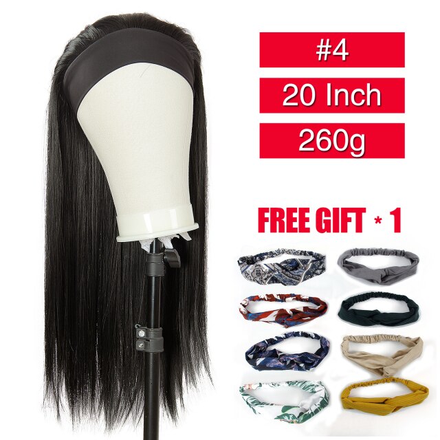 Synthetic Wavy Headband Body Wavy Wig Long Straight Afro Curly Hair Wigs