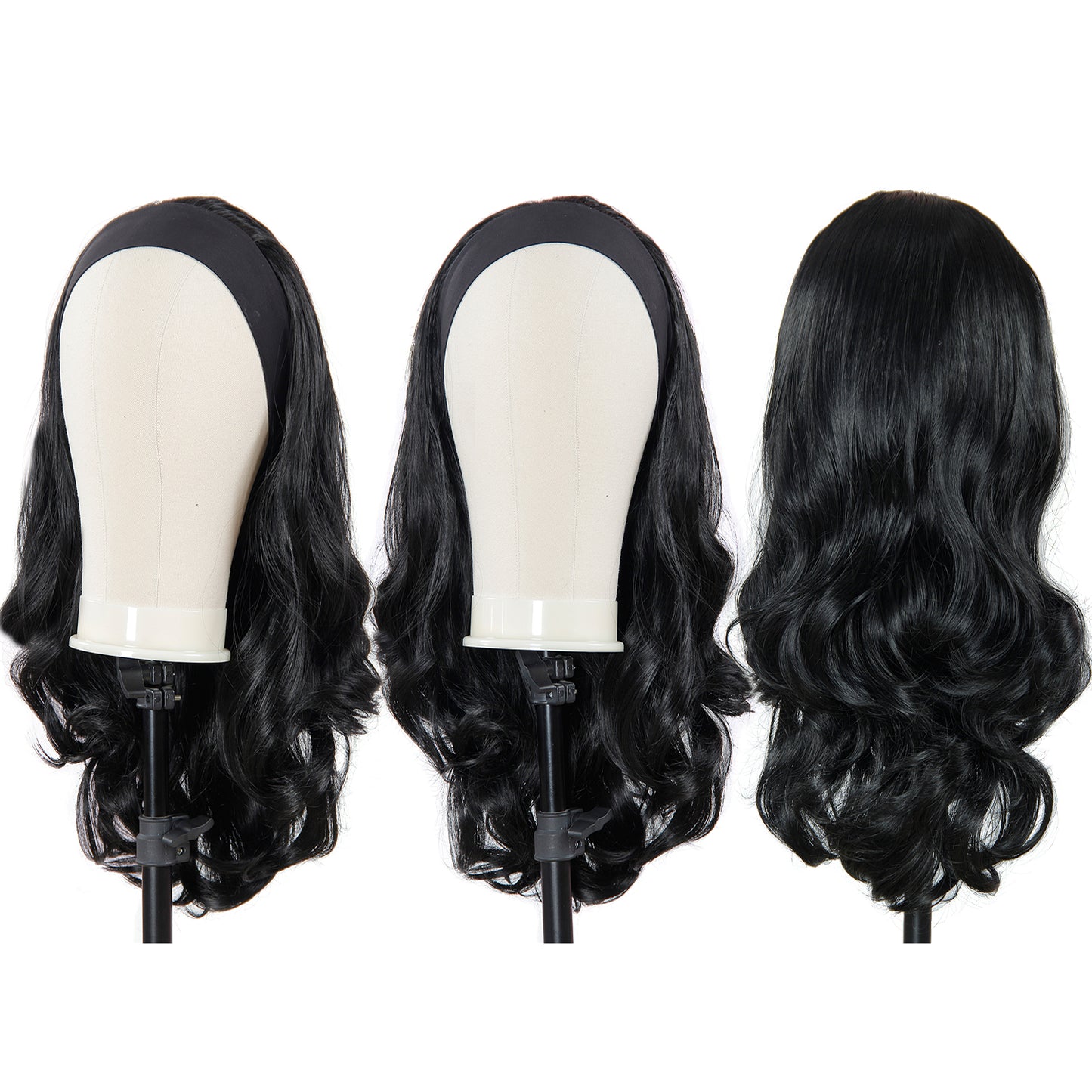 Synthetic Wavy Headband Body Wavy Wig Long Straight Afro Curly Hair Wigs