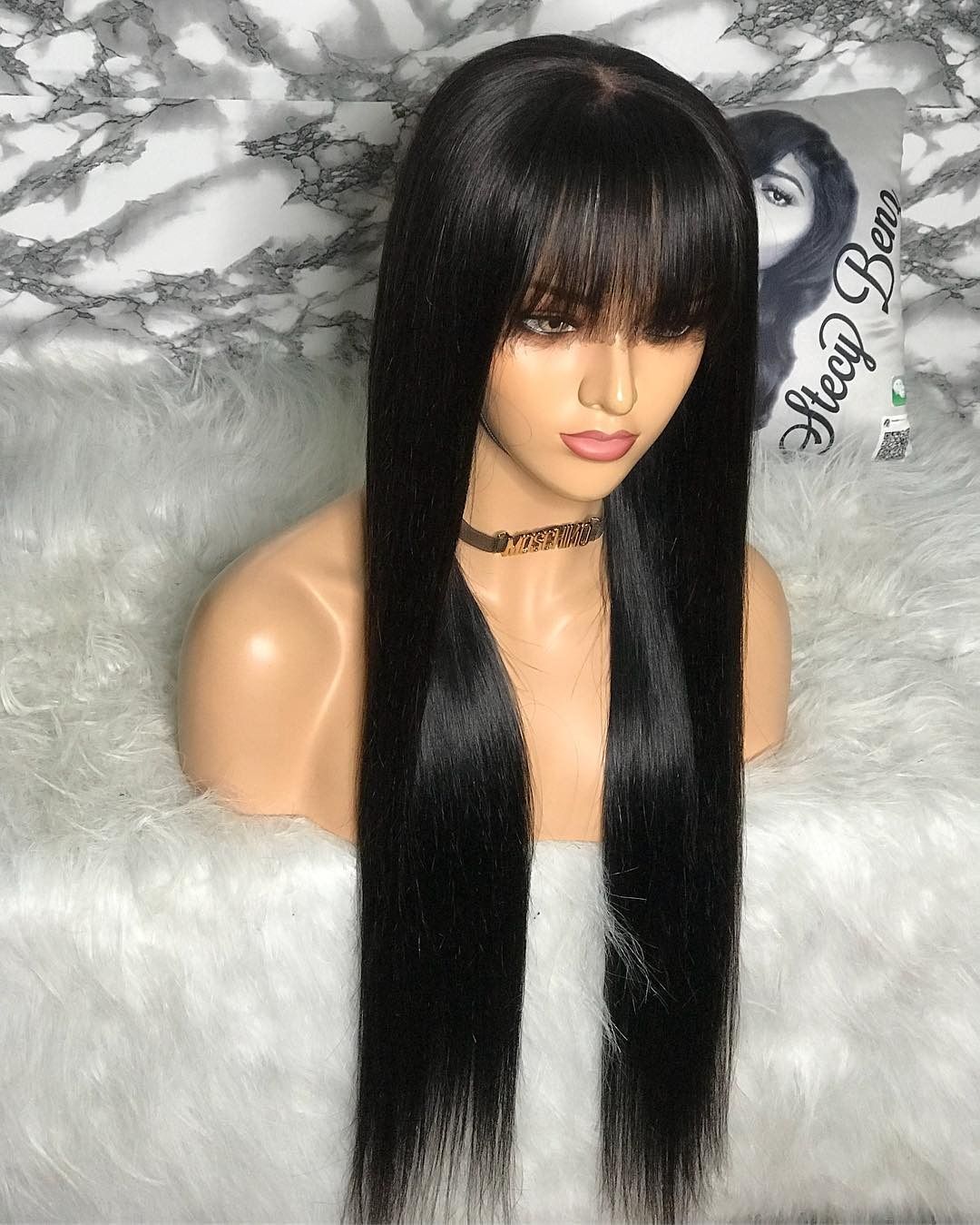 Glueless Brazilian Straight Human Hair Ready To Wear 100% Short & Long Bob Wigs With Bangs